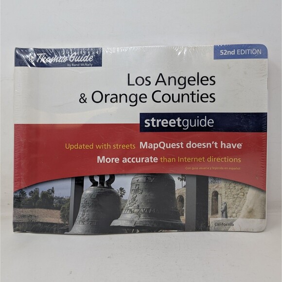 Thomas Guide Los Angeles and Orange Counties Street Guide 52nd Edition Sealed - Picture 1 of 7
